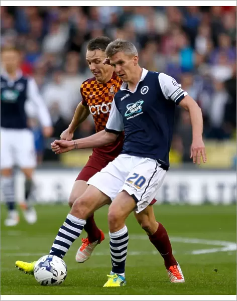 Intense Rivalry: Morison vs McMahon in the Sky Bet League One Play-Off Semi-Final Clash between Millwall and Bradford City
