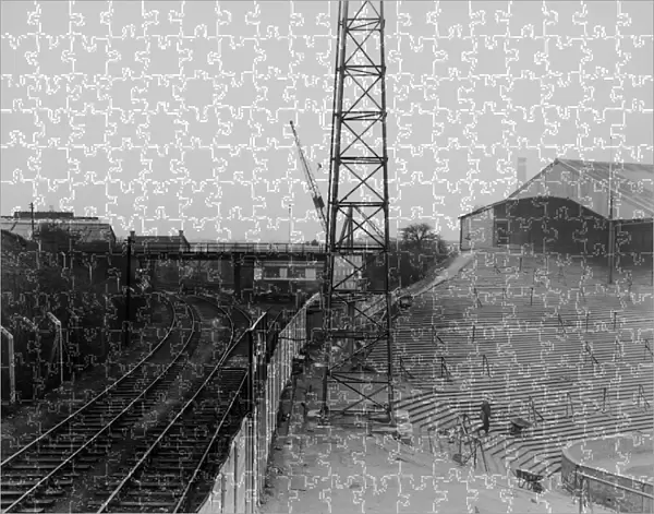 A view of the train tracks which run past The Den, home to Millwall F. C