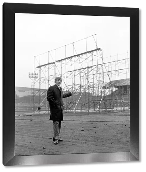 Television Screen being constructed on the pitch at The Den