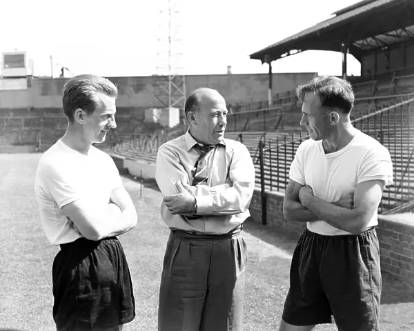 Millwall Manager James JR Smith Conferring with Ron Heckman and Alf Ackman during Pre-Season Training