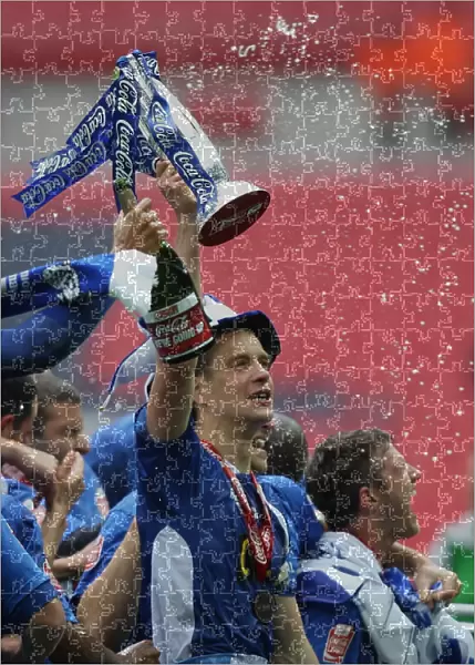 Millwall's Triumph: The Celebration at Wembley after Winning the Play-Off Final against Swindon Town in Football League One