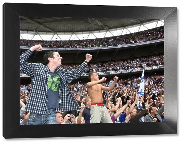 Millwall's Play-Off Triumph: The Fans Jubilant Celebration at Wembley (vs Swindon Town, Coca-Cola Football League One)