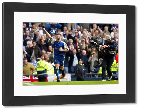 Millwall FC's Dennis Wise Celebrates AXA FA Cup Semi-Final Victory Over Sunderland (April 2004)