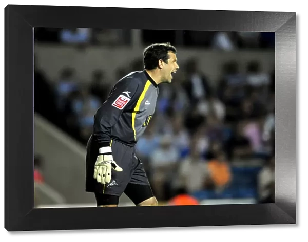 Millwall's David Forde in Action Against Oldham Athletic at The New Den (August 18, 2009)