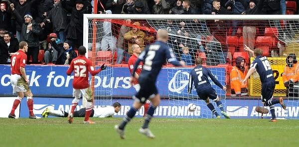 Millwall's Jermaine Easton Scores the Goal: Charlton Athletic vs. Millwall, Npower Football League Championship (The Valley, 16-03-2013)