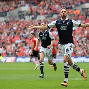 Mark Beevers Scores the Opener: Intense Play-Off Final as Millwall Takes on Barnsley at Wembley Stadium (Sky Bet League One, 2015-16)