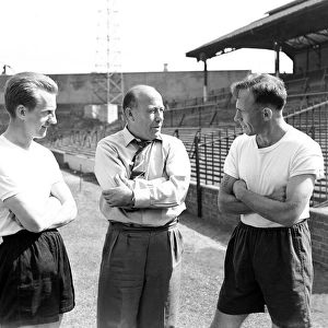 Millwall Manager James JR Smith Conferring with Ron Heckman and Alf Ackman during Pre-Season Training