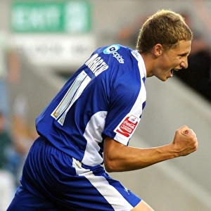 Millwall's David Martin: Celebrating His Goal Against Oldham Athletic in Coca-Cola Football League One (18-08-2009)