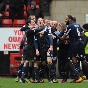 Millwall's Shane Lowry Celebrates Double at The Valley vs Charlton Athletic (Charlton Athletic v Millwall: Npower Football League Championship - 16-03-2013)