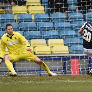 Millwall's Steve Morison Scores Penalty Number Three: Millwall 3-Blackpool, Sky Bet League One - The Den