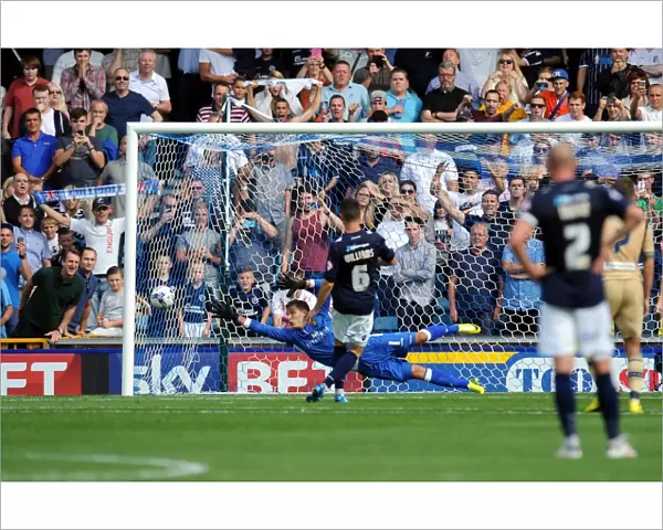 Millwall's Shaun Williams Scores Penalty to Secure 2-0 Lead over Leeds United at The New Den (Sky Bet Championship)