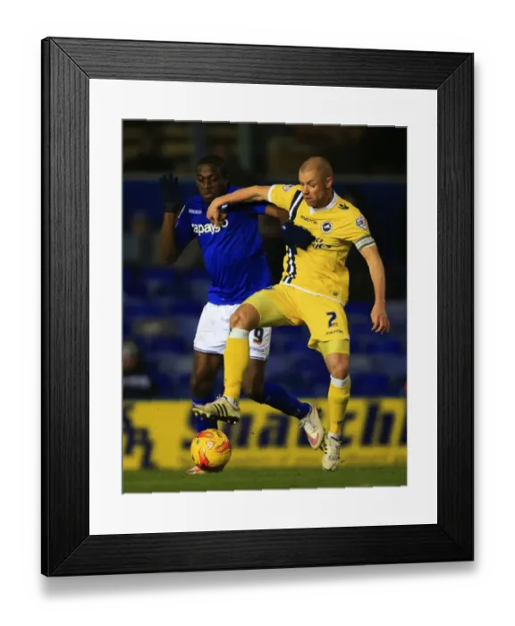 Framed Print : Clash at St. Andrew's: Donaldson vs. Dunne in Intense Sky Bet League Championship Battle Between Birmingham City and Millwall Framed Print : Clash at St. Andrew's: Donaldson vs. Dunne in Intense Sky Bet League Championship Battle Between Birmingham City and Millwall