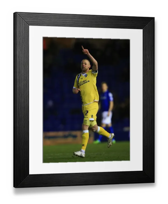 Framed Print : Millwall's Alan Dunne Scores Opening Goal Against Birmingham City in Sky Bet League Championship