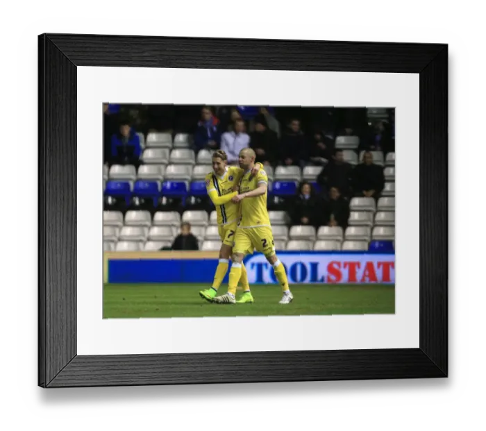 Framed Print : Millwall's Alan Dunne and Lee Martin Celebrate Opening Goal in Sky Bet Championship Match against Birmingham City