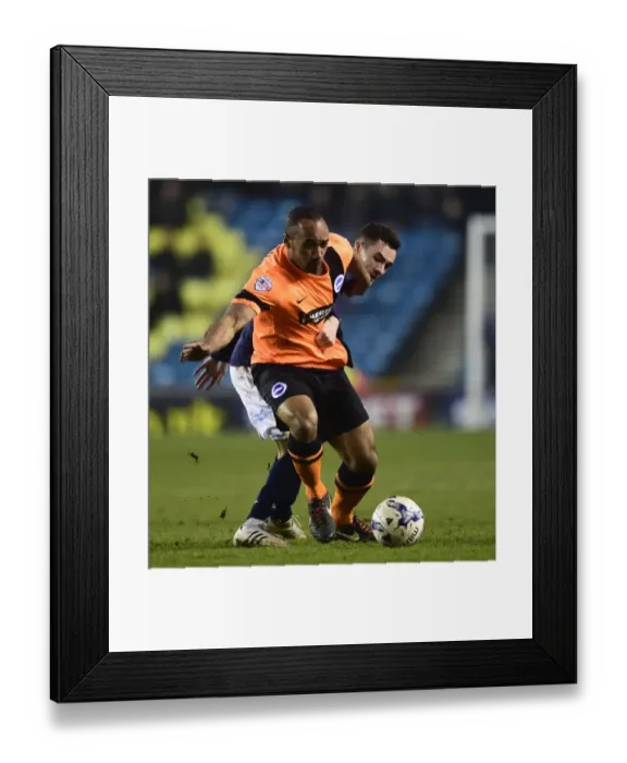 Framed Print : Intense Championship Showdown: Millwall vs Brighton and Hove Albion - The Den - Williams vs O'Grady's Battle for Supremacy Framed Print : Intense Championship Showdown: Millwall vs Brighton and Hove Albion - The Den - Williams vs O'Grady's Battle for Supremacy