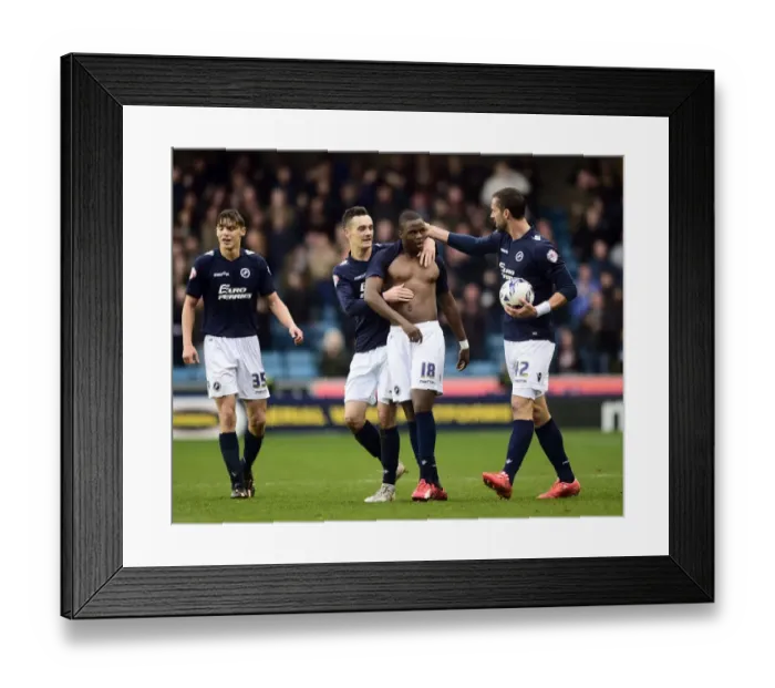 Framed Print : Millwall vs Charlton Athletic: Magaye Gueye Scores the Equalizer at The Den (Sky Bet Championship) Framed Print : Millwall vs Charlton Athletic: Magaye Gueye Scores the Equalizer at The Den (Sky Bet Championship)