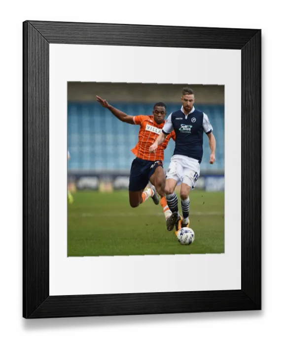 Framed Print : Millwall vs Blackpool: Intense Battle – Sid Nelson vs Uche Ikpeazu (Sky Bet League One)