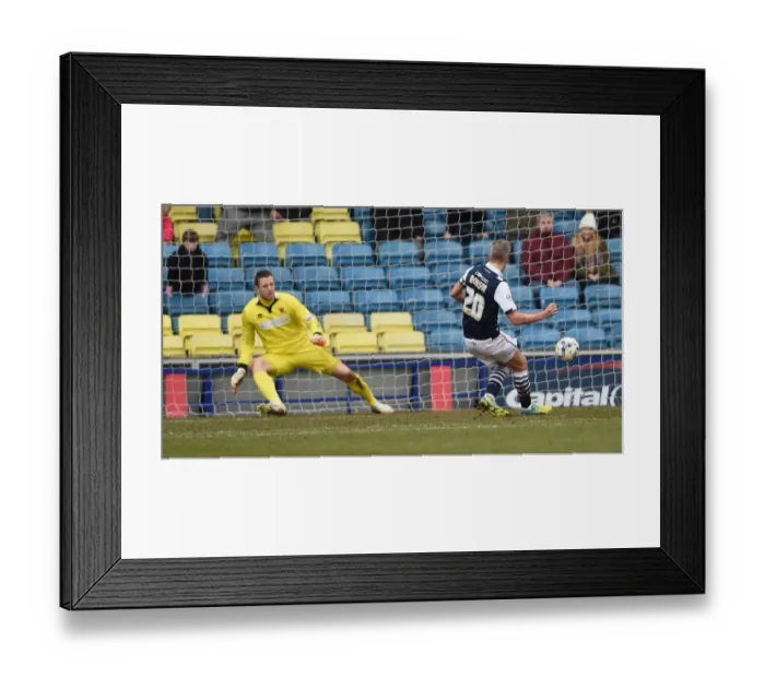 Framed Print : Millwall's Steve Morison Scores Penalty Number Three: Millwall 3-Blackpool, Sky Bet League One - The Den Framed Print : Millwall's Steve Morison Scores Penalty Number Three: Millwall 3-Blackpool, Sky Bet League One - The Den