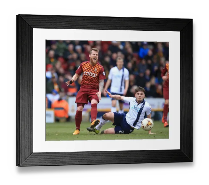 Framed Print : Battle for Supremacy: Millwall vs. Bradford City in Sky Bet League One Framed Print : Battle for Supremacy: Millwall vs. Bradford City in Sky Bet League One