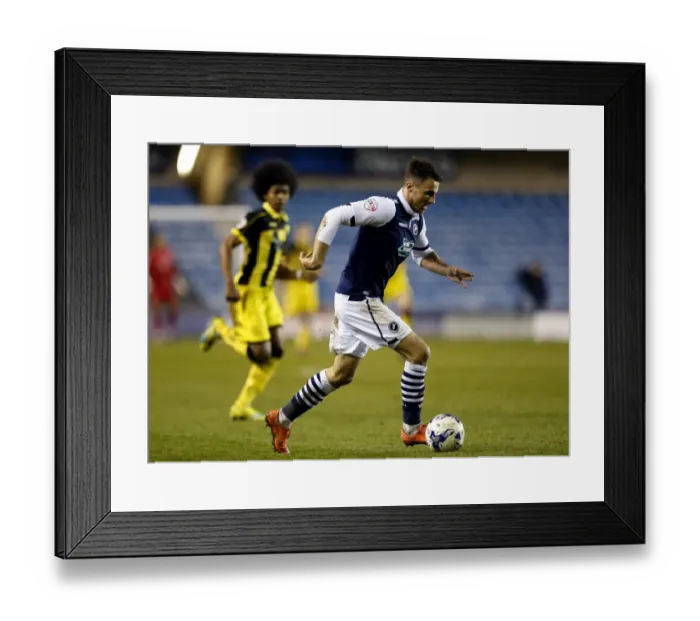 Framed Print : Millwall's Lee Gregory in Action against Bradford City in Sky Bet League One, March 2016