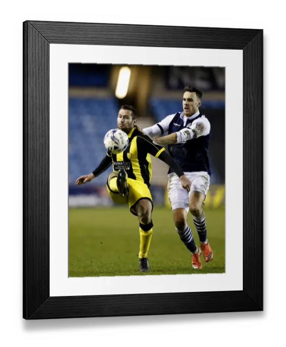 Framed Print : Battle for the Ball: Bradford City vs. Millwall, Sky Bet League One Framed Print : Battle for the Ball: Bradford City vs. Millwall, Sky Bet League One