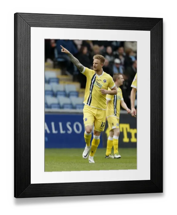 Framed Print : Millwall's Byron Webster Scores First Goal Against Coventry City in Sky Bet League One