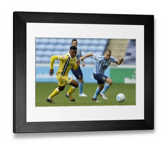 Framed Print : Intense Rivalry: Mahalen Romeo vs. Joe Cole - Coventry City vs. Millwall (2015-16) - Sky Bet League One Clash Framed Print : Intense Rivalry: Mahalen Romeo vs. Joe Cole - Coventry City vs. Millwall (2015-16) - Sky Bet League One Clash