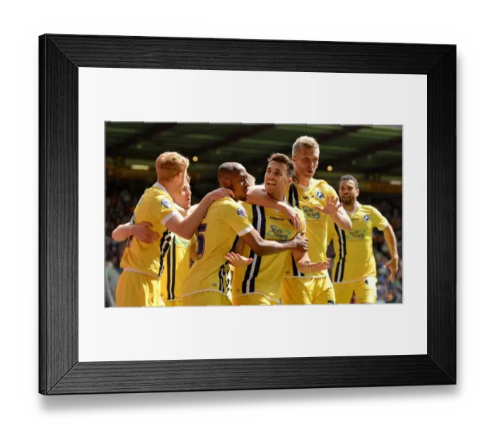 Framed Print : Millwall's Lee Gregory Scores Thrilling Goal in Sky Bet League One Play-Off Semifinal vs. Bradford City (2015-16) Framed Print : Millwall's Lee Gregory Scores Thrilling Goal in Sky Bet League One Play-Off Semifinal vs. Bradford City (2015-16)