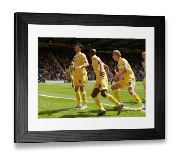 Framed Print : Millwall's Lee Gregory Scores First Goal in Sky Bet League One Play-Off Against Bradford City