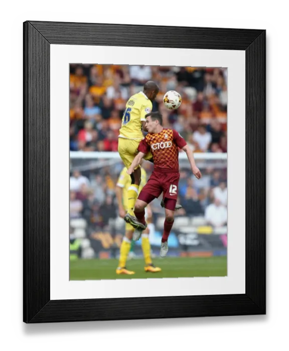 Framed Print : Millwall vs Bradford City: Nadjim Abdou vs Josh Cullen - Intense Aerial Battle in the Sky Bet League One Play-Off (2015-16) Framed Print : Millwall vs Bradford City: Nadjim Abdou vs Josh Cullen - Intense Aerial Battle in the Sky Bet League One Play-Off (2015-16)