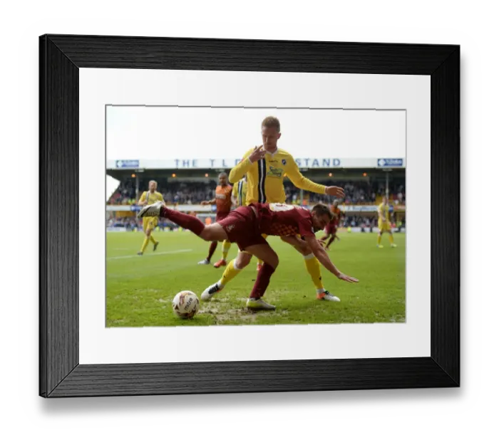 Framed Print : Bradford City vs. Millwall: Fierce Rivalry in the Sky Bet League One Play-Off - Morais vs. Webster Battle for Supremacy Framed Print : Bradford City vs. Millwall: Fierce Rivalry in the Sky Bet League One Play-Off - Morais vs. Webster Battle for Supremacy