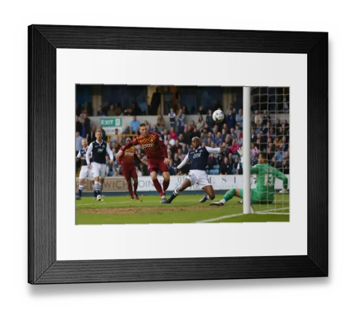 Framed Print : Millwall's Jamie Proctor Scores First Goal in Dramatic Sky Bet League One Play-Off Semi-Final Against Bradford City (2015-16) Framed Print : Millwall's Jamie Proctor Scores First Goal in Dramatic Sky Bet League One Play-Off Semi-Final Against Bradford City (2015-16)