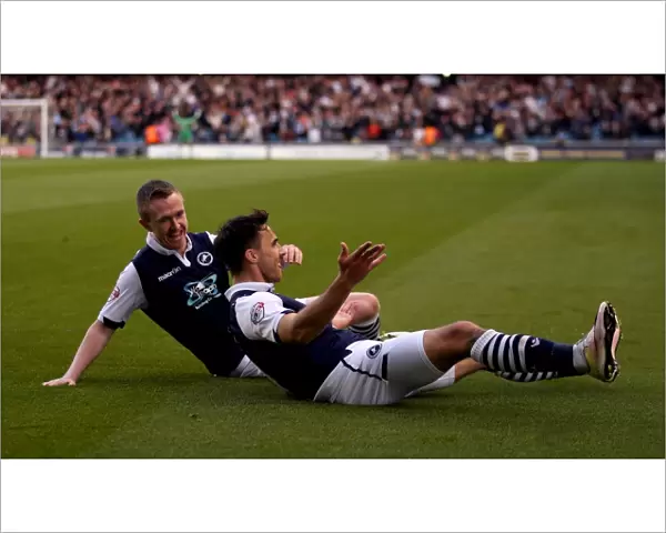 Millwall's Lee Gregory Celebrates First Goal in Sky Bet League One Play-Off Semi-Final vs Bradford City (2016)