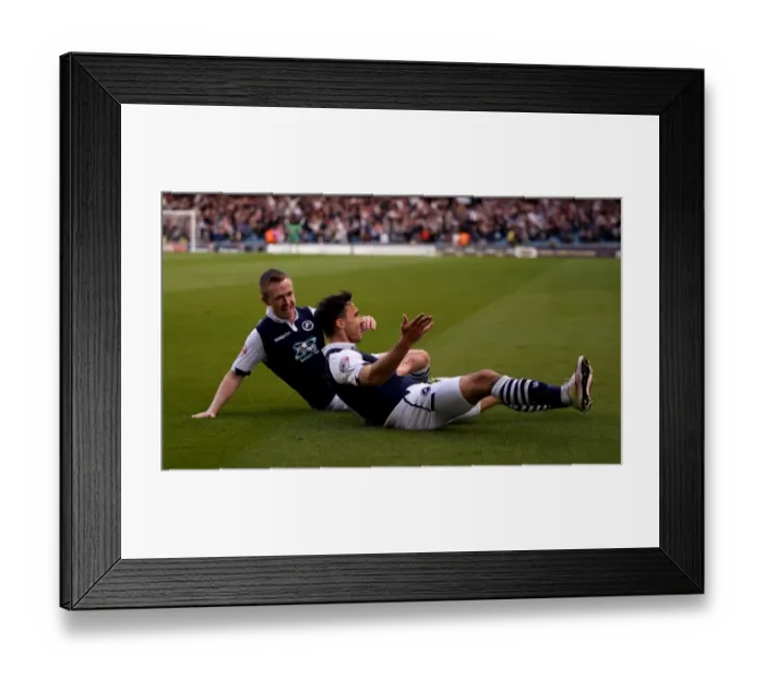 Framed Print : Millwall's Lee Gregory Celebrates First Goal in Sky Bet League One Play-Off Semi-Final vs Bradford City (2016) Framed Print : Millwall's Lee Gregory Celebrates First Goal in Sky Bet League One Play-Off Semi-Final vs Bradford City (2016)