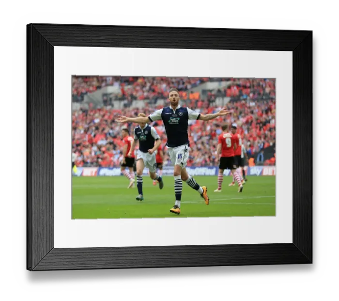 Framed Print : Mark Beevers Scores the Opener: Intense Play-Off Final as Millwall Takes on Barnsley at Wembley Stadium (Sky Bet League One, 2015-16) Framed Print : Mark Beevers Scores the Opener: Intense Play-Off Final as Millwall Takes on Barnsley at Wembley Stadium (Sky Bet League One, 2015-16)