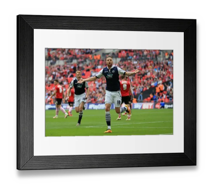Framed Print : Barnsley vs Millwall: Mark Beevers Scores First Goal in Intense Play-Off Final at Wembley Stadium Framed Print : Barnsley vs Millwall: Mark Beevers Scores First Goal in Intense Play-Off Final at Wembley Stadium