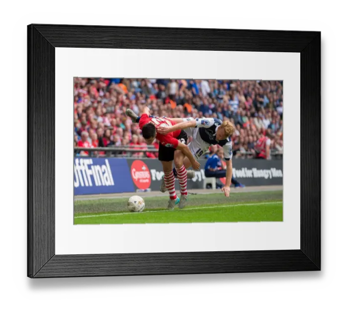 Framed Print : Intense Rivalry: Barnsley vs. Millwall in the Sky Bet League One Play-Off Final Showdown at Wembley Stadium (2015-16) Framed Print : Intense Rivalry: Barnsley vs. Millwall in the Sky Bet League One Play-Off Final Showdown at Wembley Stadium (2015-16)