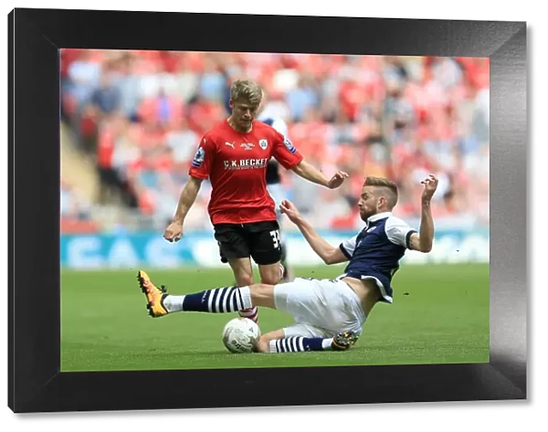 Barnsley's Lloyd Isgrove and Millwall's Mark Beevers Clash in League One Play-Off Final at Wembley Stadium