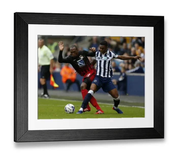 Framed Print : Mahlon Romeo vs Kyel Reid: Intense Battle for the Ball in Millwall vs Coventry City, Sky Bet League One Framed Print : Mahlon Romeo vs Kyel Reid: Intense Battle for the Ball in Millwall vs Coventry City, Sky Bet League One