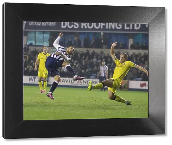 Millwall's Lee Gregory Scores Third Goal Against Bristol Rovers in Sky Bet League One at The Den