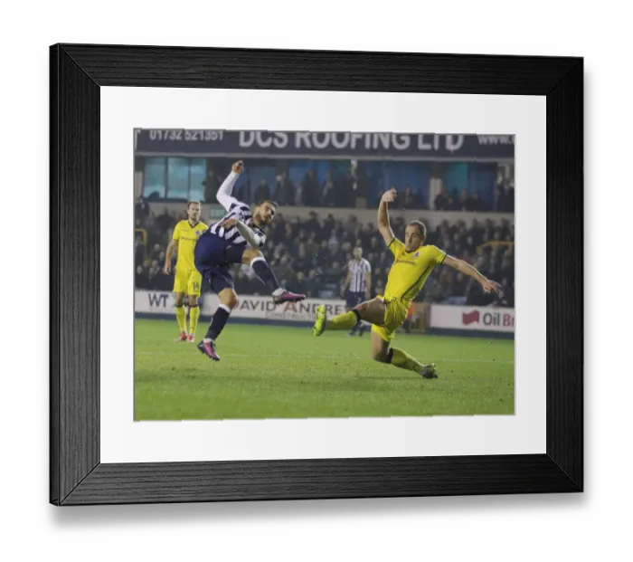 Framed Print : Millwall's Lee Gregory Scores Third Goal Against Bristol Rovers in Sky Bet League One at The Den
