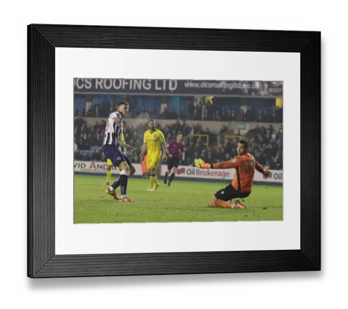 Framed Print : Millwall's Harry Smith Scores Fourth Goal Against Bristol Rovers in Sky Bet League One at The Den Framed Print : Millwall's Harry Smith Scores Fourth Goal Against Bristol Rovers in Sky Bet League One at The Den