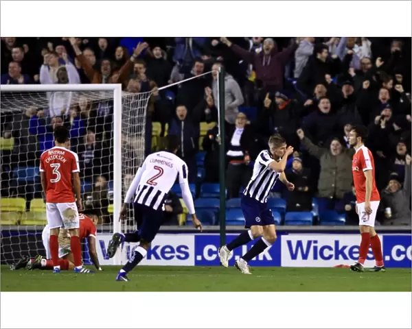 Millwall's Steve Morison Scores Third Goal Against Charlton Athletic in Sky Bet League One Match at The Den