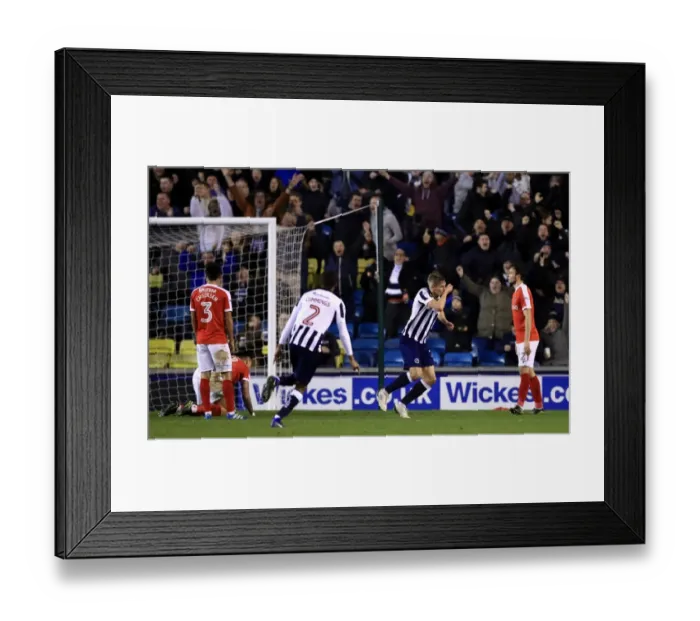 Framed Print : Millwall's Steve Morison Scores Third Goal Against Charlton Athletic in Sky Bet League One Match at The Den Framed Print : Millwall's Steve Morison Scores Third Goal Against Charlton Athletic in Sky Bet League One Match at The Den