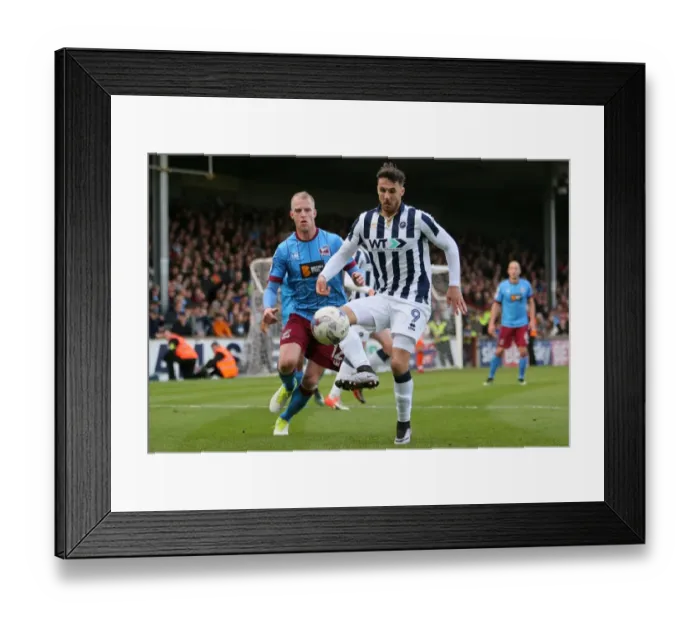 Framed Print : Intense Rivalry: Neil Bishop vs. Lee Gregory in the Sky Bet League One Playoff Semi-Final Clash between Scunthorpe United and Millwall Framed Print : Intense Rivalry: Neil Bishop vs. Lee Gregory in the Sky Bet League One Playoff Semi-Final Clash between Scunthorpe United and Millwall