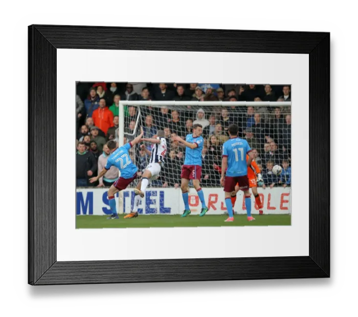 Framed Print : Steve Morison Scores Third Goal: Scunthorpe United vs Millwall, Sky Bet League One Playoff Semi-Final Second Leg