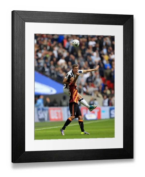 Framed Print : Intense Rivalry: Meredith vs. Wallace at Wembley - Sky Bet League One Play-Off Final (Bradford City vs. Millwall, 2016-17) Framed Print : Intense Rivalry: Meredith vs. Wallace at Wembley - Sky Bet League One Play-Off Final (Bradford City vs. Millwall, 2016-17)