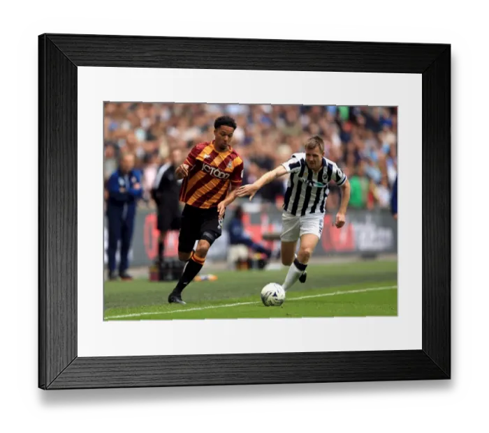 Framed Print : Intense Rivalry: Bradford City vs. Millwall in the Sky Bet League One Play-Off Final at Wembley Stadium Framed Print : Intense Rivalry: Bradford City vs. Millwall in the Sky Bet League One Play-Off Final at Wembley Stadium