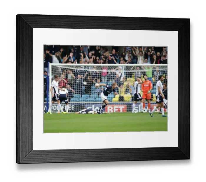 Framed Print : George Saville Scores First Goal for Millwall: A Thrilling Moment at The Den Against Bolton Wanderers in Sky Bet Championship Framed Print : George Saville Scores First Goal for Millwall: A Thrilling Moment at The Den Against Bolton Wanderers in Sky Bet Championship