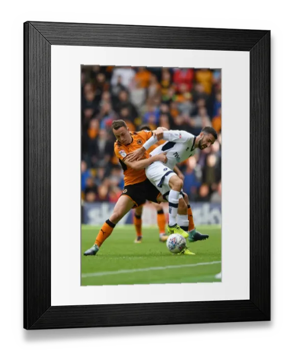 Framed Print : Intense Battle for Possession: Diogo Jota vs Conor McLaughlin (Wolverhampton Wanderers vs Millwall, Sky Bet Championship, 2017-18) Framed Print : Intense Battle for Possession: Diogo Jota vs Conor McLaughlin (Wolverhampton Wanderers vs Millwall, Sky Bet Championship, 2017-18)